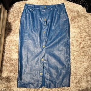 BY EGREIS PENCIL SKIRT SNAKESKIN PRINT